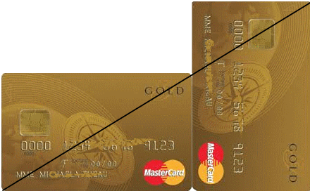 Une carte bancaire est formatée avec le nombre d'or.